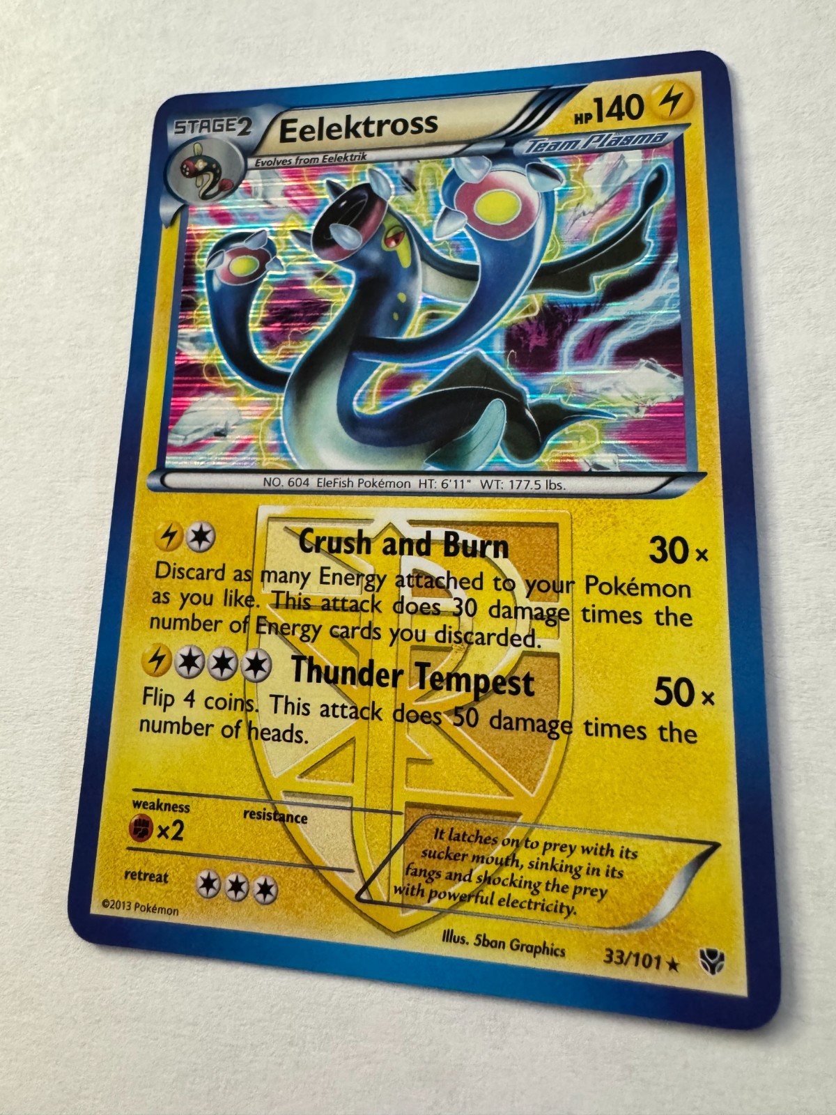 Pokemon Eelektross (Team Plasma) #33 Holo Plasma Blast 2013 LP