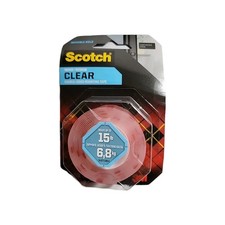 3M Scotch-Mount Double Sided 1 in.  W X 60 in.  L Mounting Tape Clear