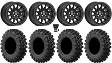 Valor V09 Beadlock 15" Wheels Black 37" MotoRavage XL Tires Commander Maverick