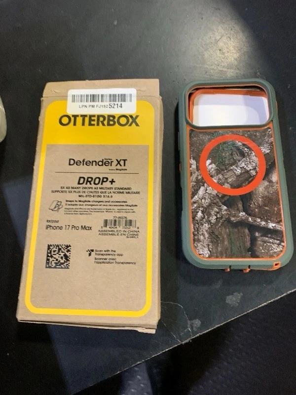 Estuche transparente OtterBox iPhone 17 Pro Max Defender Series Pro XT Realtree verde camuflaje Foto 2 de 2
