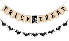 Trick or Treat Banner Garland Halloween Decorations for Mantel