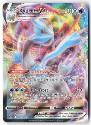 Kyurem VMAX 049/196 Holo VMAX Rare Lost Origin Pokemon Near Mint