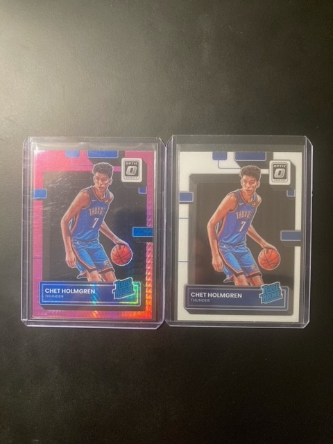 2022-23 Panini Donruss Optic Chet Holmgren Pink Hyper Prizm Rated Rookie RC #208