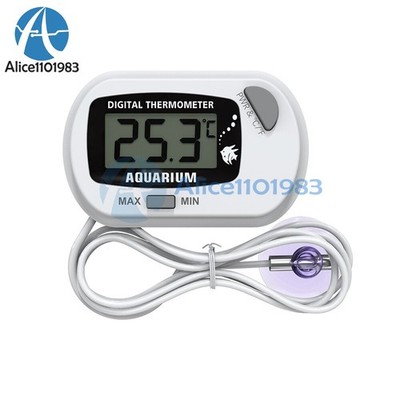 Digital LCD Aquarium Thermometer Waterproof Fish Tank Temperature Sensor Sample #