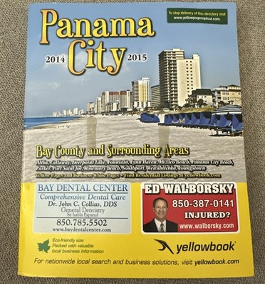 2014-2015 Panama City Florida Yellowbook Phone Directory Bay County PCB FL