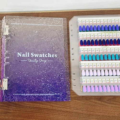 Large Capacity Nail Art Piece Storage Book Magnetic Nail Swatches Book A5I3 - Picture 8 of 21
