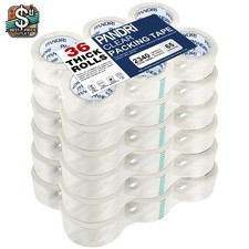 Pack of 36 Clear Packing Tape Rolls - 1.88" x 65 Yards for Moving  Sealing