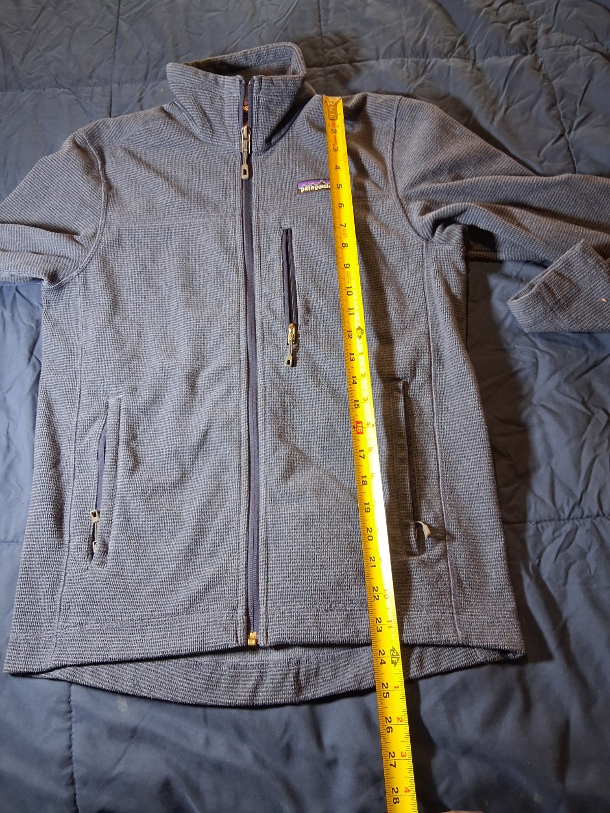 Patagonia Oakes Jacket Mens Small Gray Fleece Lined Lightweight Full Zip Winter thumbnail 3