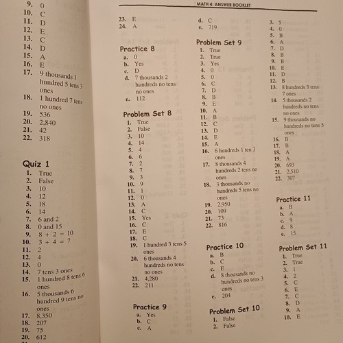 Math 4, Answer booklet, Teaching textbooks, Like New, Sabouri, paperback - Picture 5 of 5