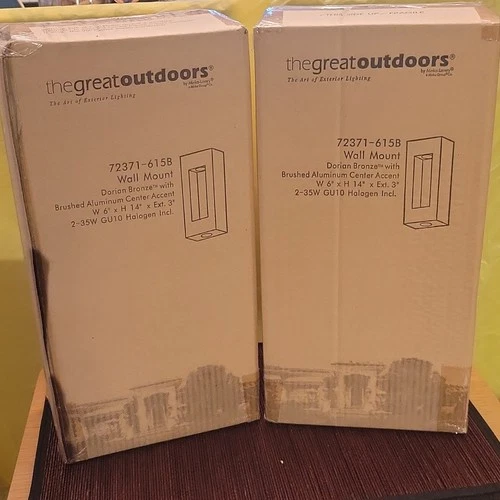 Minka-Lavery 72371-615B Outdoor Wall Light Dorian Bronze GU10 2-Light - Picture 3 of 6