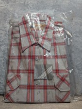 Vtg BIG MAC JCPenney Men's Large Regular L Plaid Casual Button Down L/S sealed
