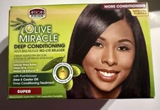 African Pride SUPER - Olive Miracle - Deep Conditioning - No-Lye Relaxer    -TDR