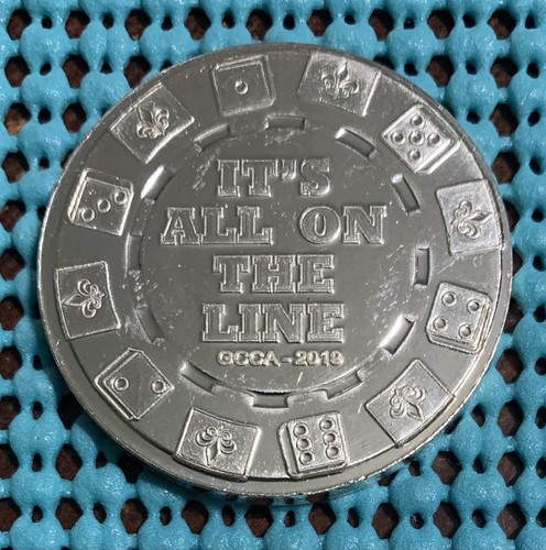 2019 GULF COAST Carnival Assn (Biloxi, MS) .999 FINE SILVER Mardi Gras Doubloon - Picture 2 of 2