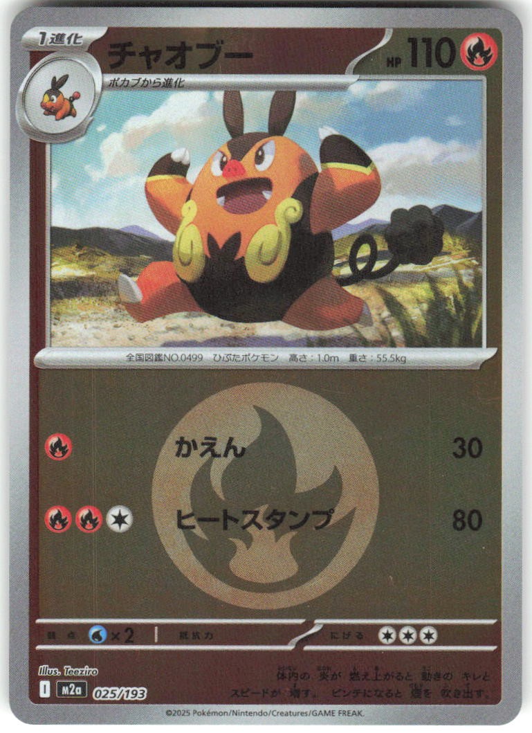 Pignite (Energy Symbol Pattern) 025/193 MEGA Dream ex M2a Holo NM Pokemon Card
