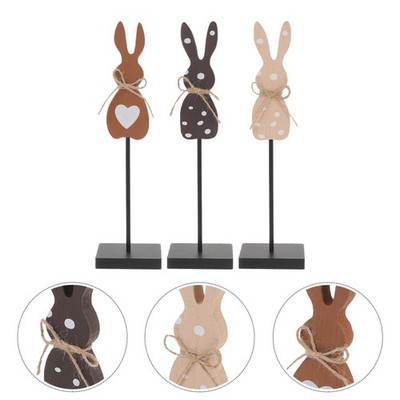 3 Pcs Hasen- Dekoration Bauernhaus-Hase- Tischdekoration
