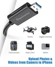 SD Card Reader for iPhone/iPad Trail Camera SD Viewer Reader Adapter USB Memory