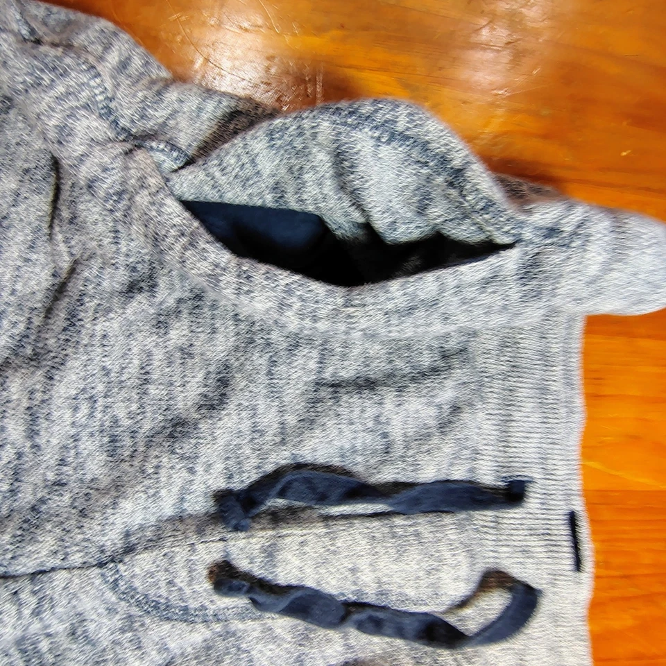 Pantalones Cortos Gap Hombres L Salón Gris Jaspeado Azul Cordón Bolsillos Cómodos Foto 2 de 4