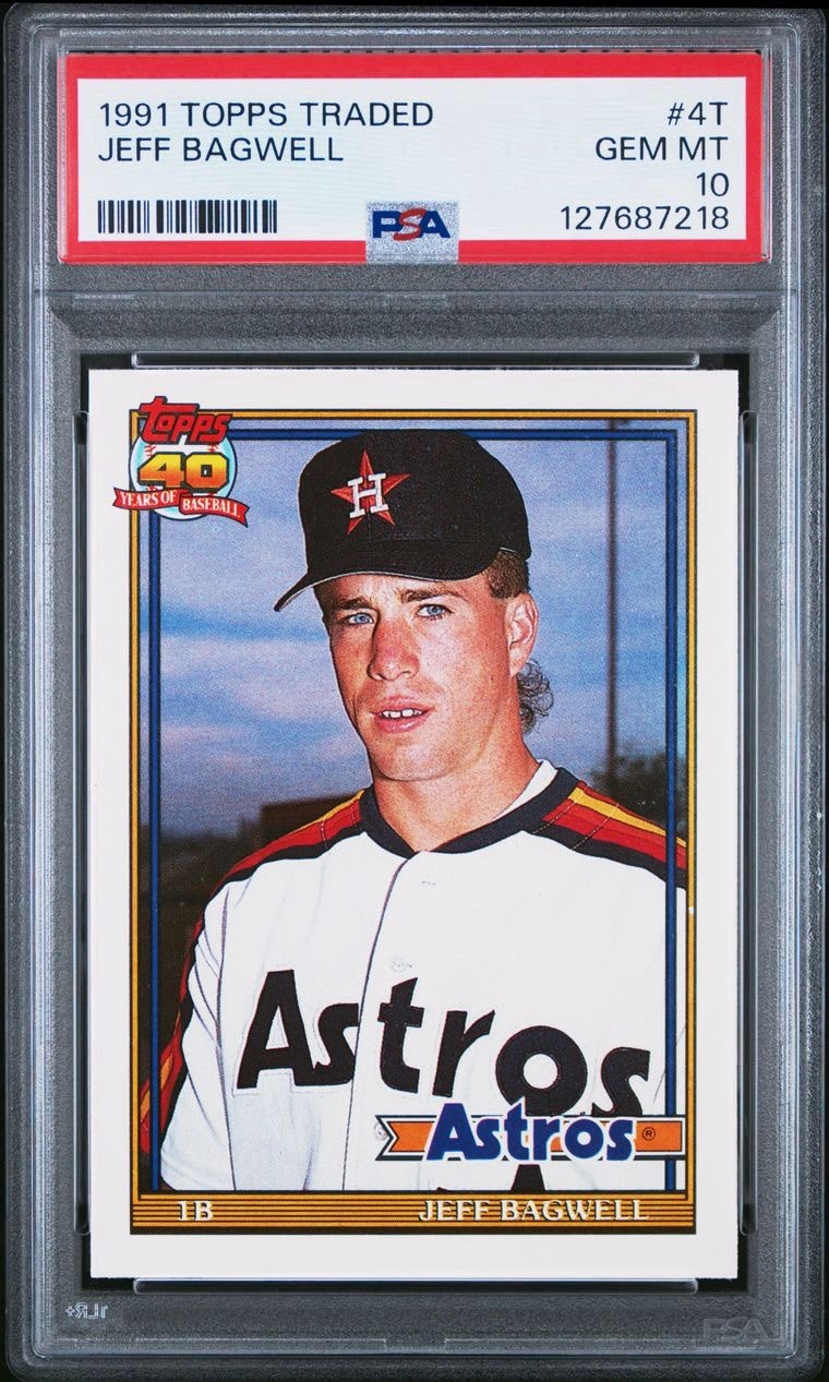 1991 Topps Traded Jeff Bagwell #4T PSA 10 Gem Mint Debut Topps