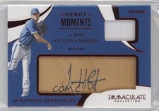 2020 Panini Immaculate Debut Moments Relics 24/49 Jonathan Hernandez Auto 07dp