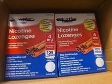 Equate Nicotine Lozenges 4mg Cinnamon Flavored Box Of 108ct. Lot Of 2 Boxes 