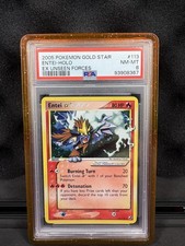 2005 POKEMON EX UNSEEN FORCES #113/115 ENTEI GOLD STAR HOLO PSA 8 SWIRL  on eBay