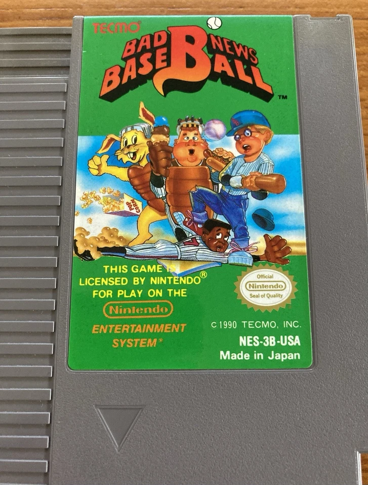 NES ~ BAD NEWS BASEBALL Nintendo Game NES-3B-USA Game Cart Sleeve Inst Box NTSC - Image 3 of 4
