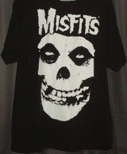 Misfits Punk Rock Band Skull Logo XL X-Large Black T-Shirt