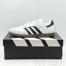 Adidas Samba Indoor Soccer Sneaker White / Black / Gum IH6001 - Size 7.5