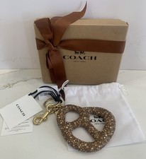 NWT COACH Large Crystal Pretzel Bag Charm CCY89