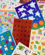 Vintage Full Sticker Sheets: Hallmark, AGC, Dennison, Gibson, Trend, You Choose