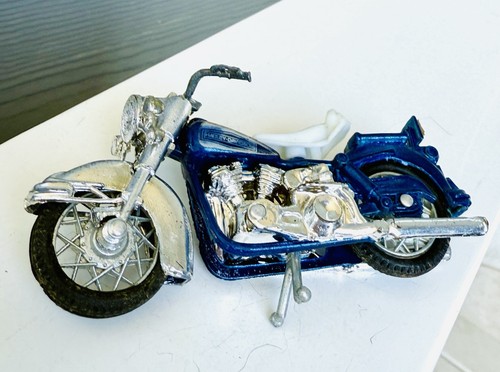 SSK 1:26 Scale Diecast "Champ of the Road" MotorCycle, Harley Davidson Blue Bike - Picture 7 of 8