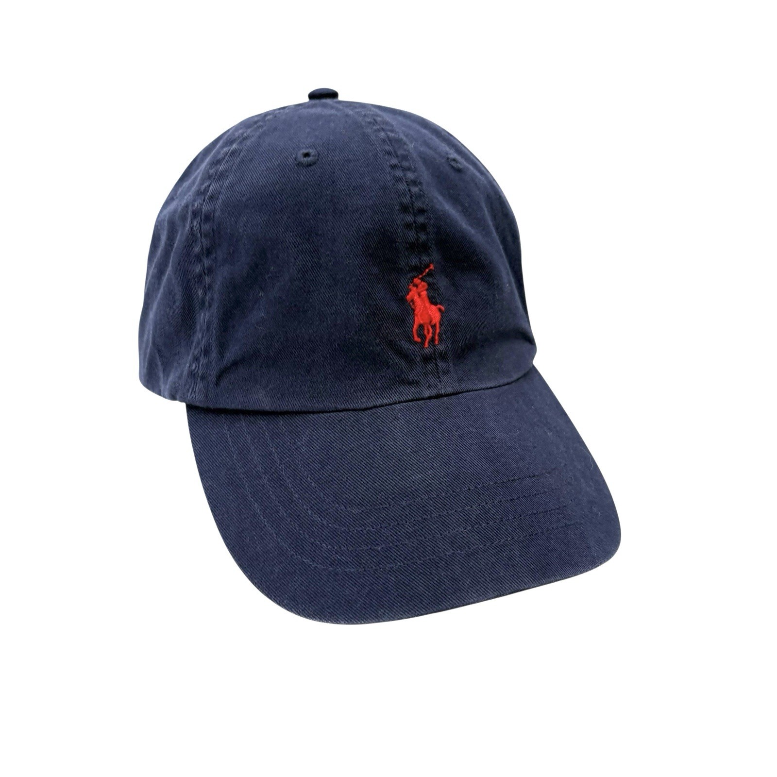 Cappello Polo Ralph Lauren Navy Rosso Pony Regolabile Cappello Papà Made in USA