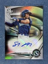 2022 Bowman Platinum Top Prospects Starlin Aguilar Autograph Seattle Mariners RC