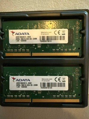 ADATA 4GB Kit 2x2GB DDR3L-1866 SO-DIMM Laptop RAM ADD3186622G13-BSSE