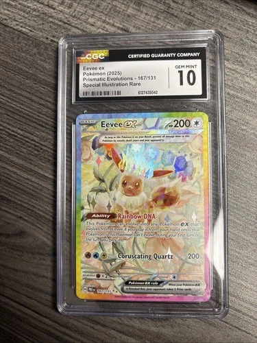 Eevee EX SIR-Prismatic Evolutions 167/131 Gem Mint Condition CGC 10