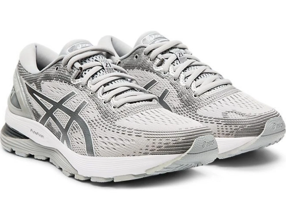 Asics Men’s Gel-Nimbus 21 Gray Running Shoes, Size 10 M Asics Gel Nimbus 21 Mid Grey for sale | eBay main image 2