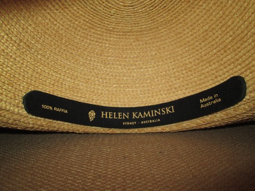 HELEN KAMINSKI "Hepburn" breite Krempe natürlicher Raffia Strohhut mit Karton ~ Einheitsgröße - Bild 5 von 6