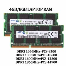DDR3 1333MHz 16GB 8GB 4GB 2Rx8 PC3-10600S SODIMM Laptop Memory RAM Samsung Lot