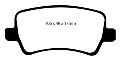 Ebc For 13-15 Land Rover LR2 2.0 Turbo Yellowstuff Rear Brake Pads