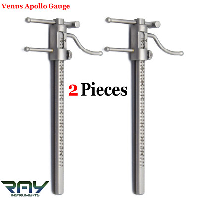 2Pcs New Premium Grade Gauge High-quality Stainless Steel Dental VDO Gauge Ruler