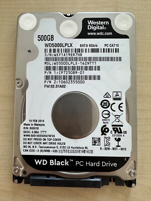Festplatte WD5000LPLX, 500GB, 2.5'', S-ATA