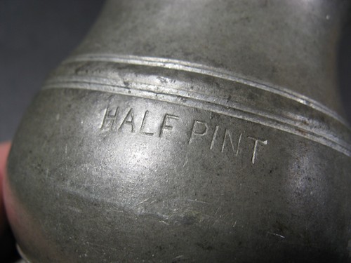 UK Antique Pewter Half Pint Mug - 19th Century Gaskell & Chambers Birmingham - Picture 7 of 8