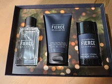 Abercrombie and Fitch A&F Fierce Gift set-Cologne, Body wash,deodorant  #C1-2