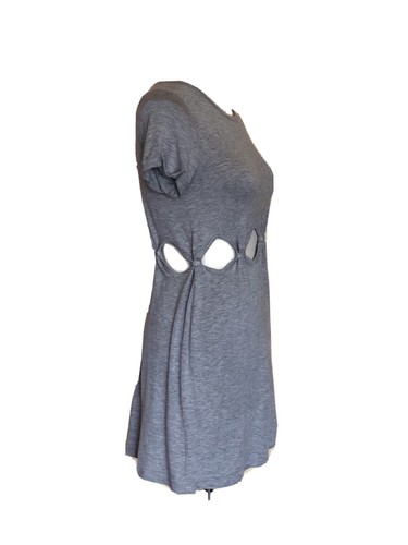 Nasty Gal Honey Punch Gray Womens Cut Out Casual Beach Stretch Dress Size M - Picture 5 of 12