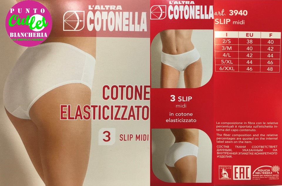 6 Pezzi Slip Midi Donna In Cotone Elasticizzato Cotonella 3940 - Neus Store - Foto 10