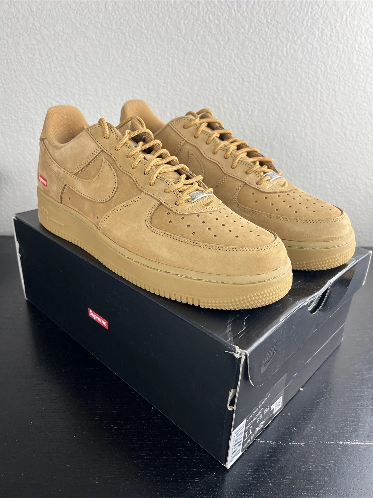 Supreme x Air Force 1 Low SP blé DN1555 200 homme taille 11