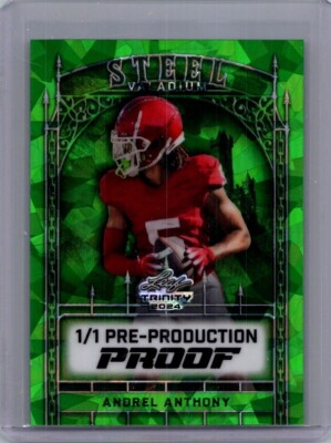 Andrel Anthony 2024 Leaf Football 1/1 Pre Production Proof