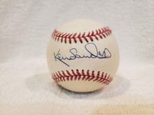 VINTAGE Ken Sanders AUTO'D OAL (Brown) Baseball, Milwaukee Brewers, MINT!