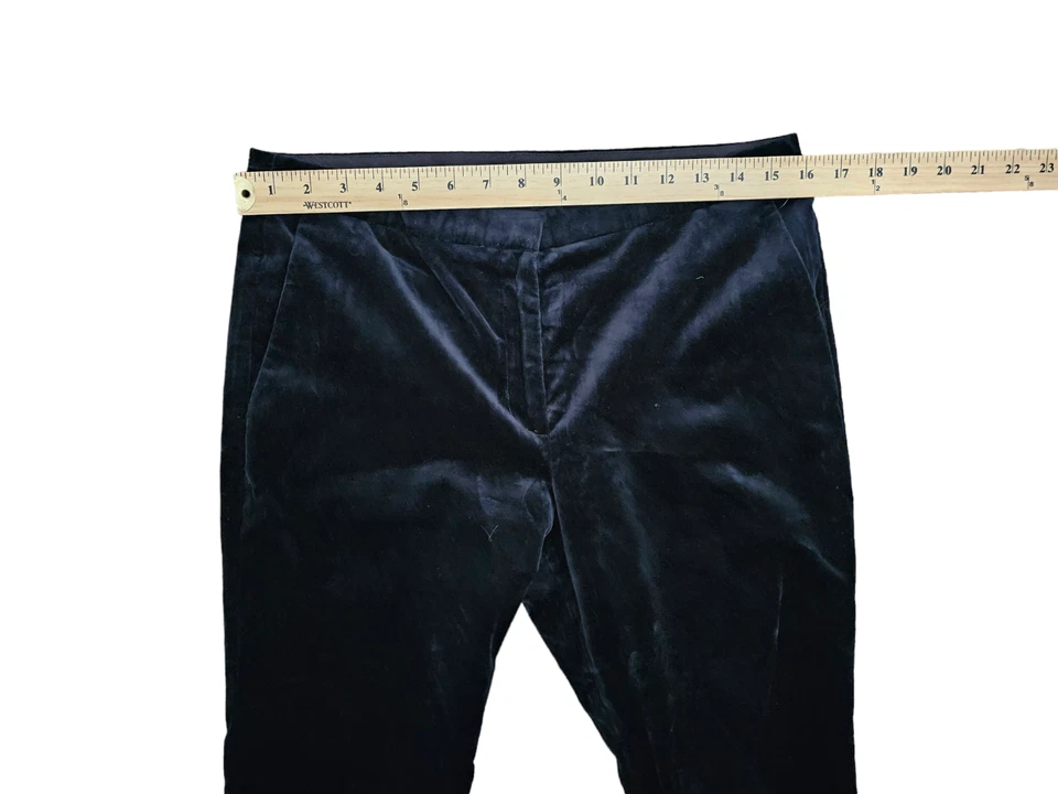 Pantalones acampanados Theory para mujer talla 8 de terciopelo cintura alta negros precio de venta sugerido por el fabricante $395 nuevos sin etiquetas Foto 4 de 4