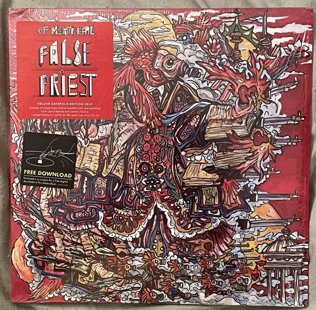OF MONTREAL False Priest 2x 12” Red Vinyl LP Early Bird PRC-200